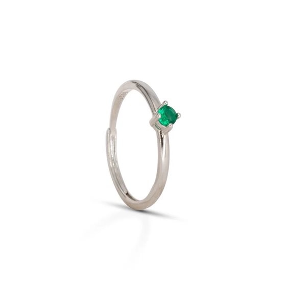 Anneau Dilvdò Femme Solitaire in Argent Zircone ANSOLBV3 - ANSOLBV3